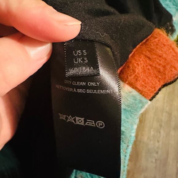 BDG Women's Brushed Fuzzy Wool Blend Oversized Teal Plaid Jacket Size Small - Picture 14 of 14